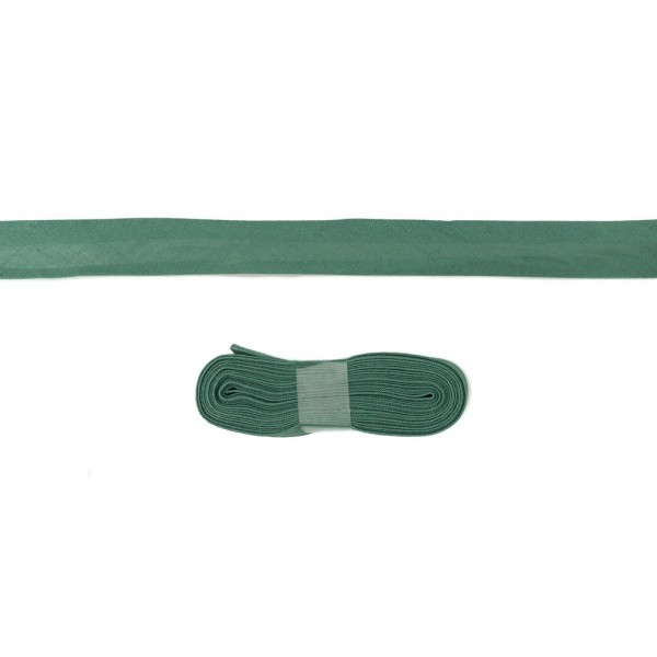 3 Meter Einfassband Baumwolle uni - 20mm - altgrün