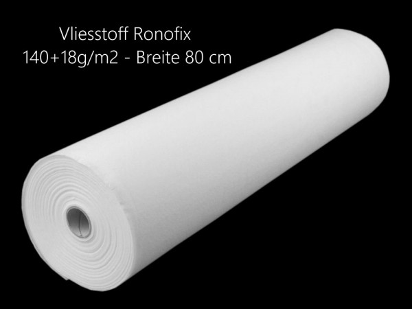 Vliesstoff Ronofix 140+18g/m2 -80 cm breit - aufbügelbar - 0,5m