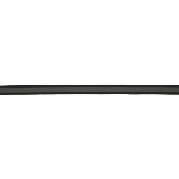 Reflektorband 10mm - schwarz/grau