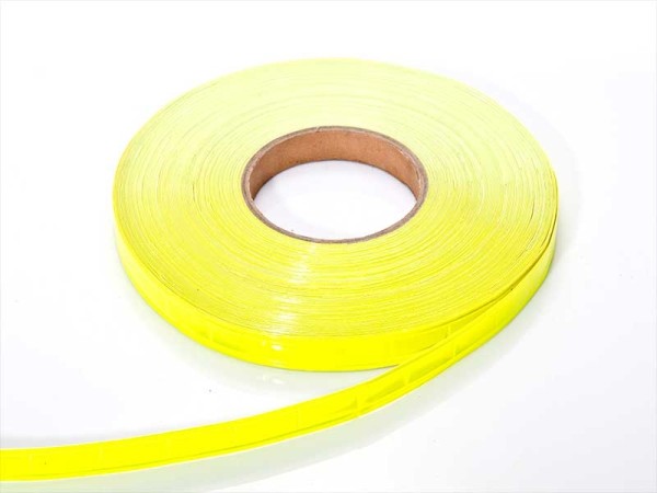 Reflektorband gesteppt - gelb - 20 mm - PVC