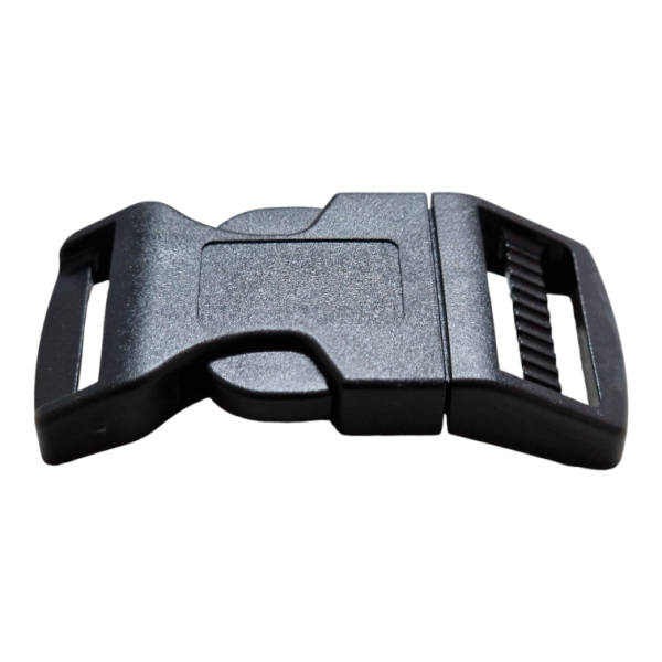 Kunststoffschnalle - Steckverschluss - gebogen - 25mm - schwarz (Acetal)