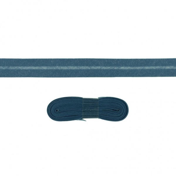 3 Meter Einfassband Baumwolle uni - 20mm - jeansblau