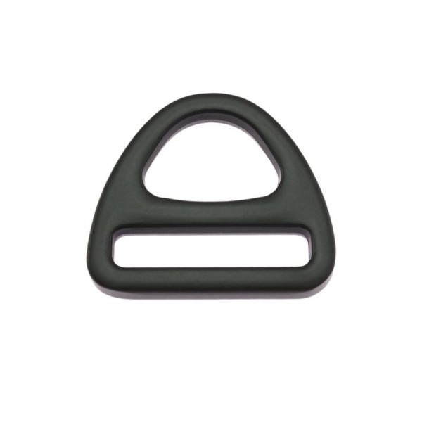 Dreieck-Stegschnalle / Gurtaufhängung - schwarz lackiert - 25x4 mm (2 Stück)