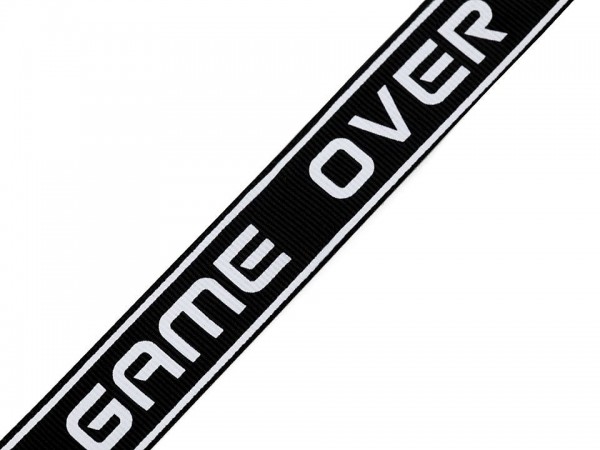 Ripsband "Game over" - 25mm
