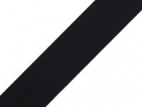 Baumwoll-Gurtband 30 mm- unifarben - schwarz