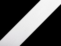Baumwoll-Gurtband 25 mm- unifarben - weiss